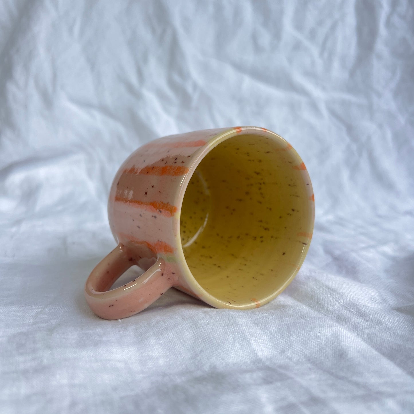 Pink and Orange Stripe Mug