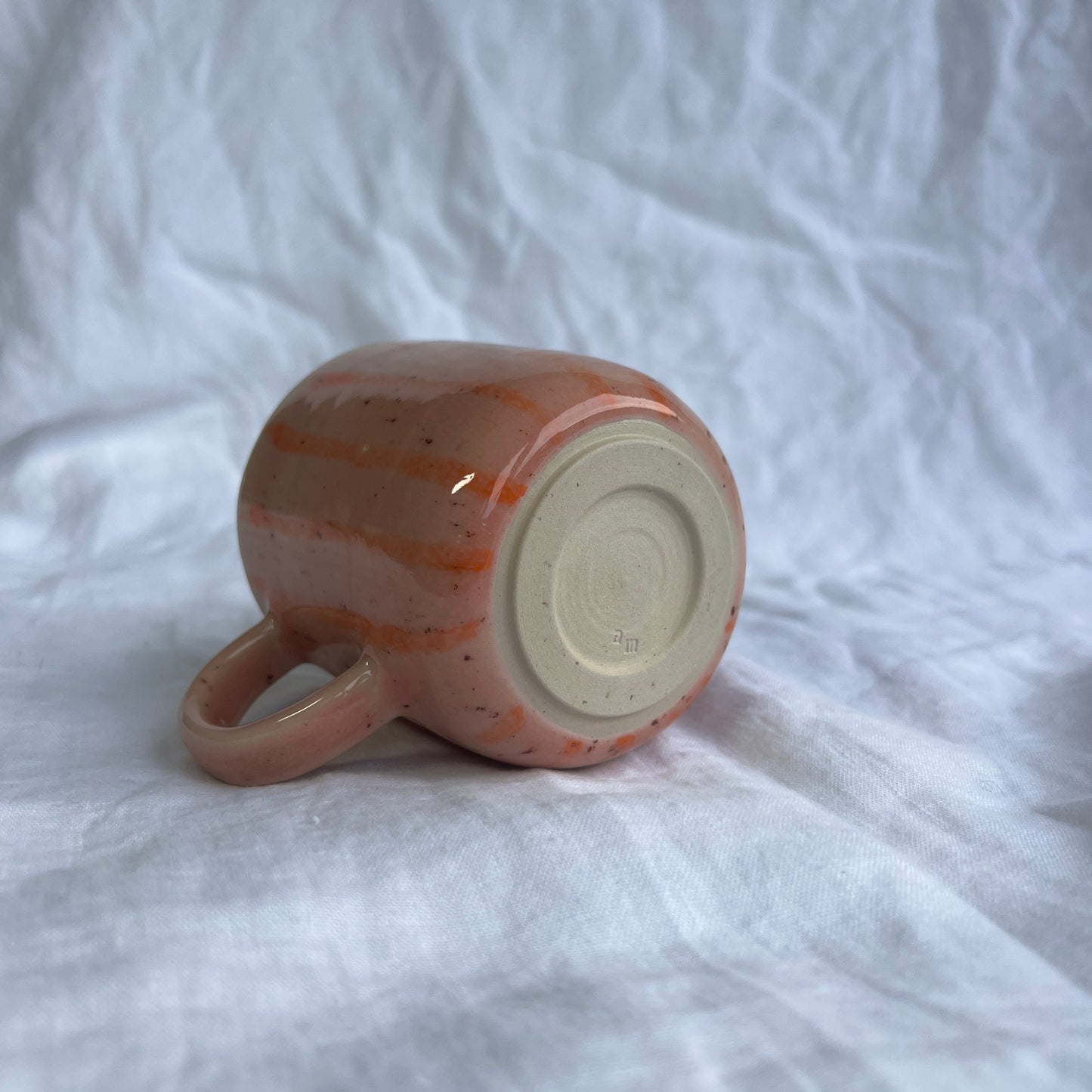 Pink and Orange Stripe Mug