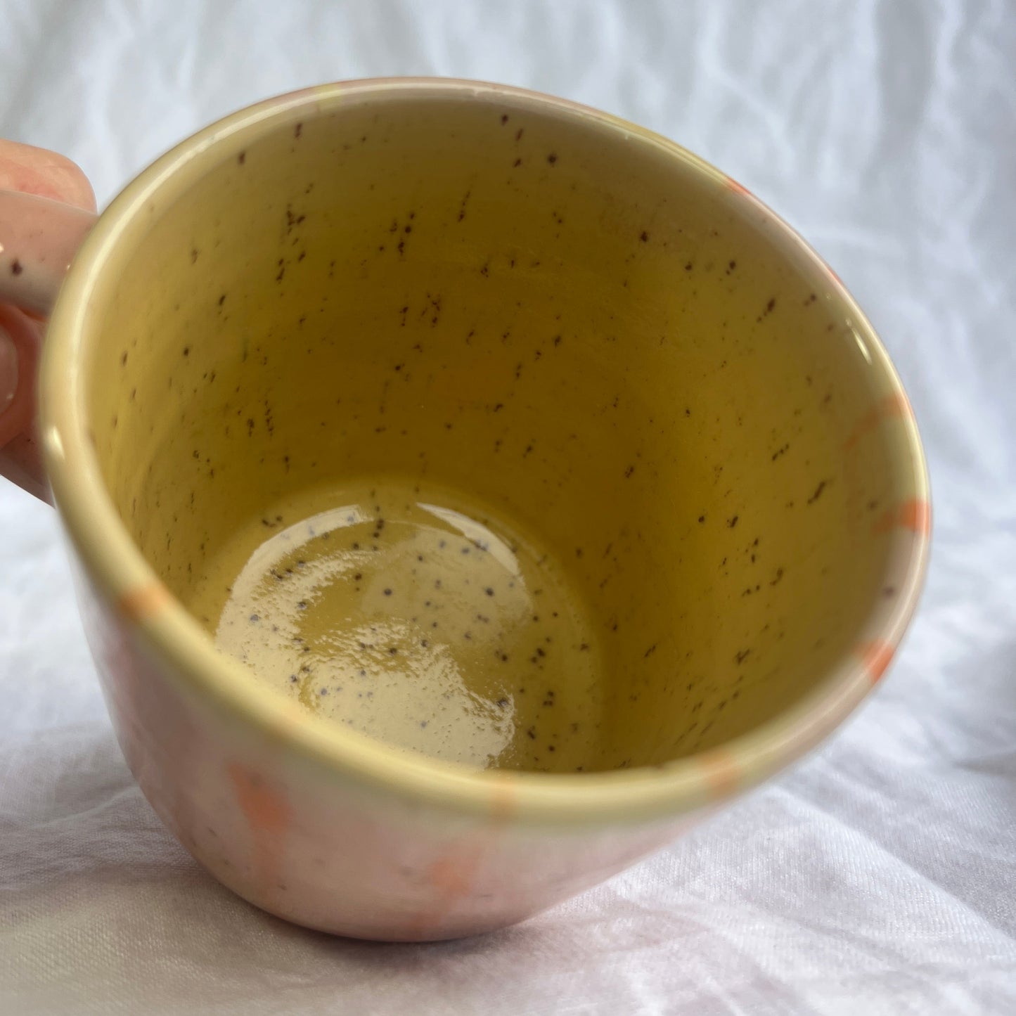 Pink and Orange Stripe Mug