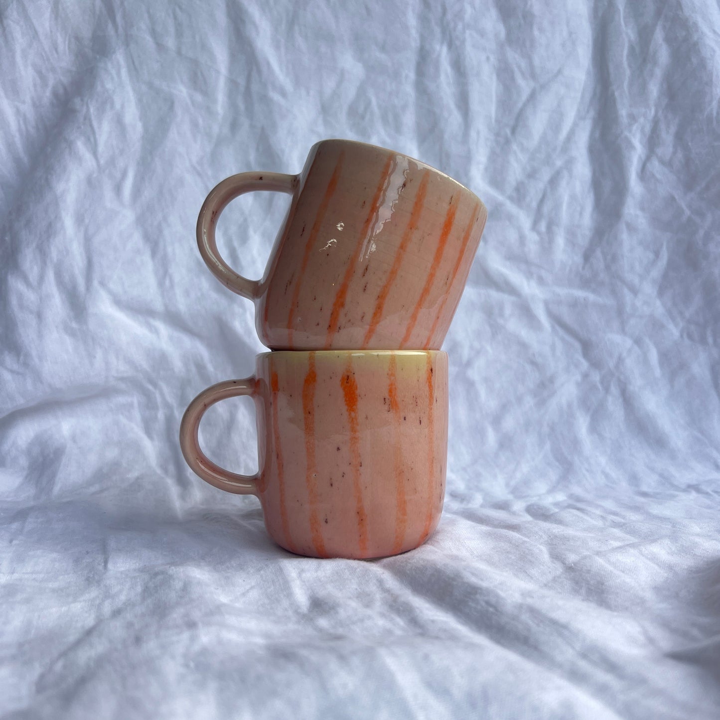 Pink and Orange Stripe Mug